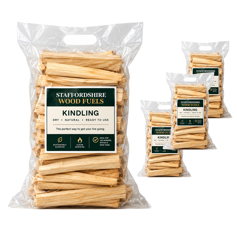 4 Large Premium Kiln-Dried Kindling Bags